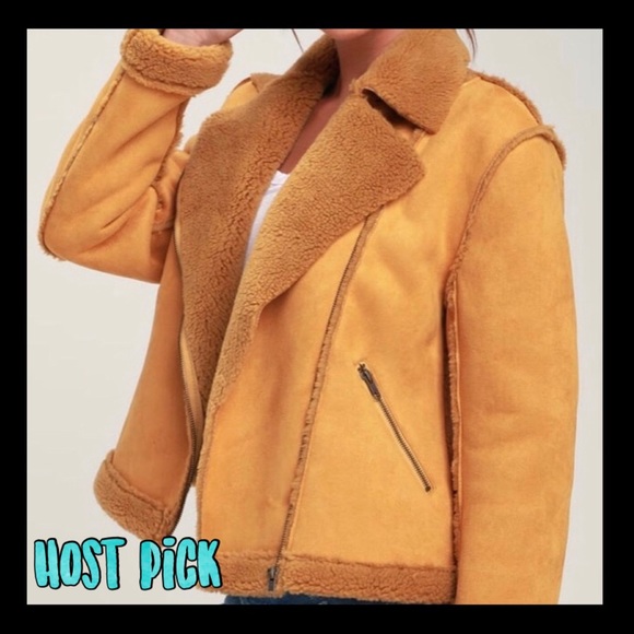 Somedays Lovin Jackets & Blazers - ❤️FINAL❤️Aviator faux suede/shearling jacket